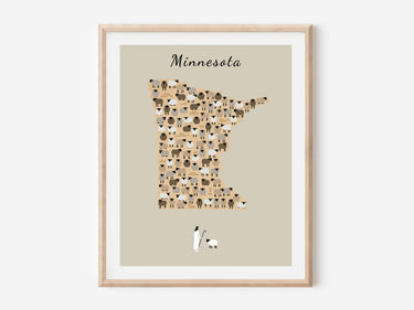 Minnesota state Parable of the Lost Sheep Digital download printable art
